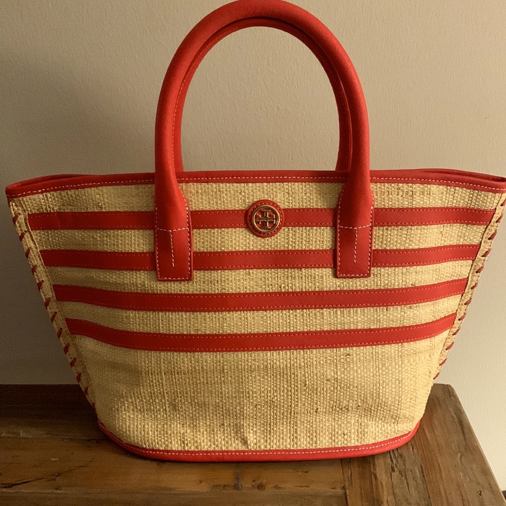 Straw Tory Burch Mini Tote